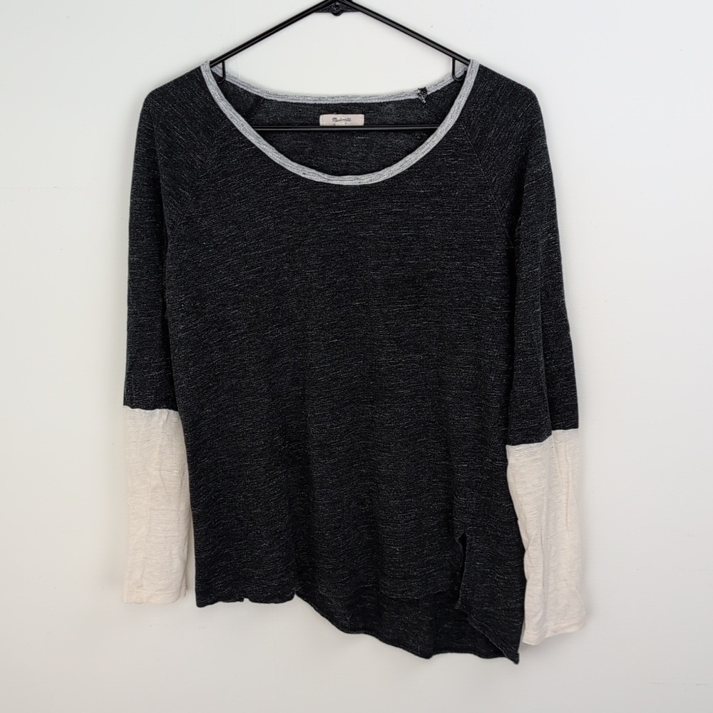 Madewell scoop neck lightweight long sleeve tee small